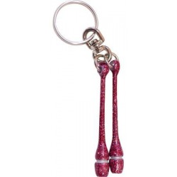 Glitter Fuchsia miniclubs key ring