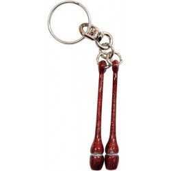 Glitter Red miniclubs key ring