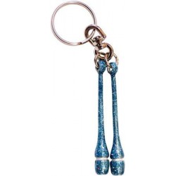 Glitter Light Blue miniclubs key ring