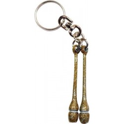 Glitter Gold miniclubs key ring