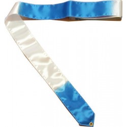 ITALIA rayon ribbon, bicolor white light blue