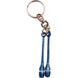 Glitter Blue miniclubs key ring